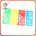 top sell children plastic drawing animal stencil ruler